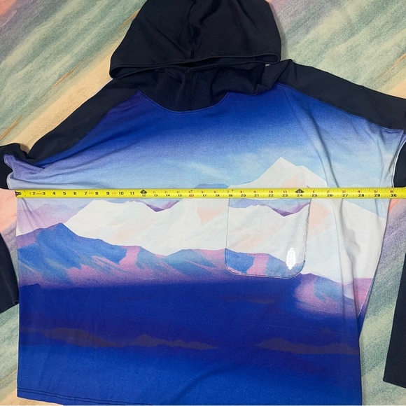 Free People Hot Shot Hooded Printed hoodie Mountain Mist Combo set size M - Picture 6 of 16